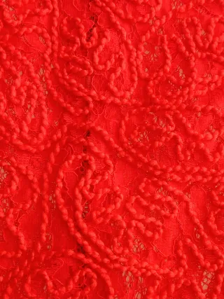 Top encaje rojo sin mangas