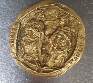 Moneda Romana Petrus Paulus 35mm, 21gr Oro