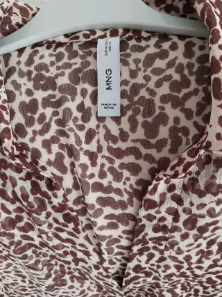 Blusa Mango Estampada Mujer