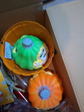 Lote Halloween: Calaveras y Calabaza, pelucas