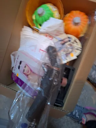 Lote Halloween: Calaveras y Calabaza, pelucas