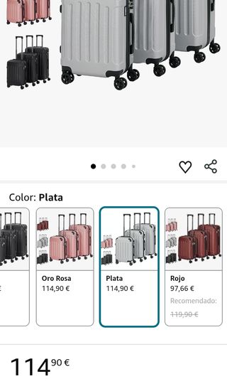 Arebos Juego de 3 Maletas Rígidas Tallas M, L, XL