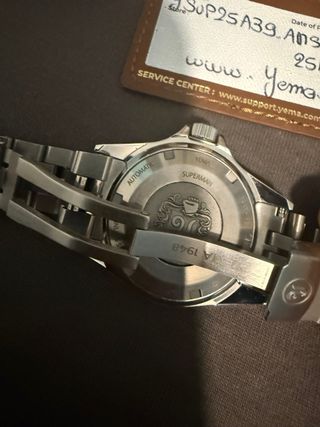 Reloj Yema Superman Negro/Plateado