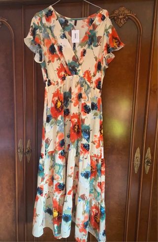 Vestido largo estampado floral