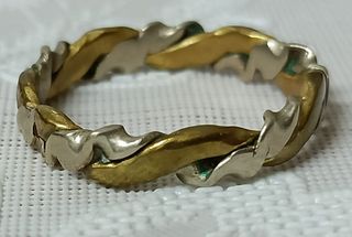 Anello unico bicolore fatto a mano