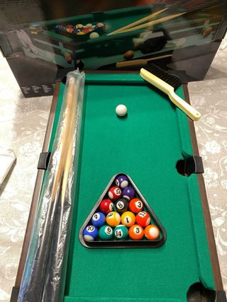 Mini billar con accesorios