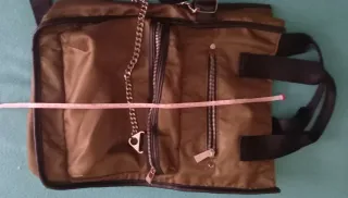 Mochila-bolso verde militar y negro