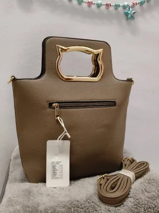 Borsa marrone a tracolla nuova con cartellino