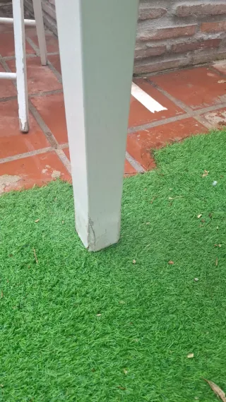 Mesa comedor/cocina blanca madera