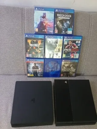 PS4 + Lote 8 Juegos