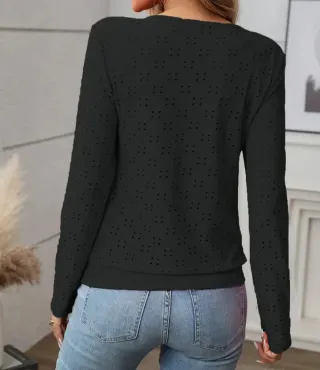 Camiseta negra manga larga mujer XXL