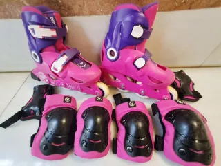 Patines Oxelo Play 3 Niña Rosa T. 28-30