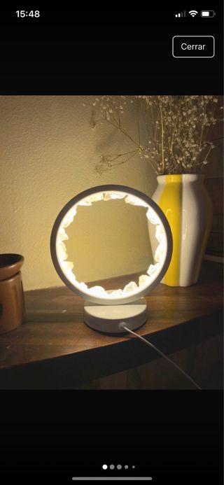 Lámpara de mesa con cuarzos