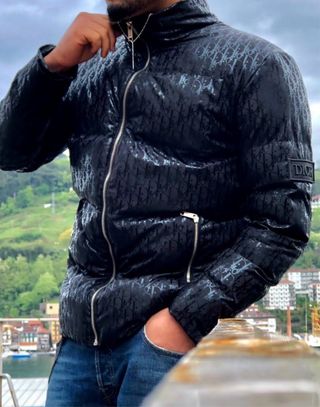 Chaqueta acolchada Dior Hombre Negra