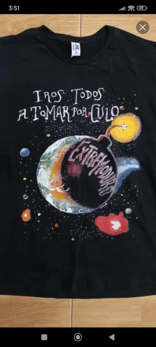 Camiseta Extremoduro Talla M Negra