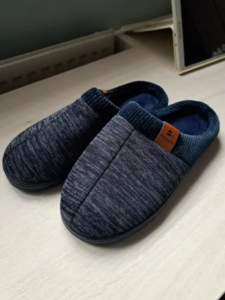Zapatillas de casa Pmoiste azul y gris