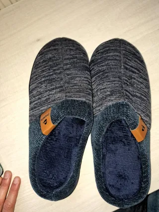 Zapatillas de casa Pmoiste azul y gris