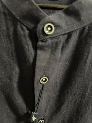 Camisa azul marino de lino y algodón Approach