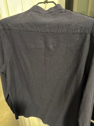 Camisa azul marino de lino y algodón Approach