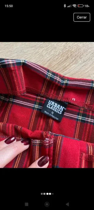 Minifalda elástica tartán cuadros escoceses EMP