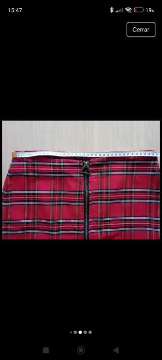 Minifalda elástica tartán cuadros escoceses EMP