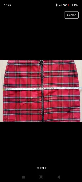 Minifalda elástica tartán cuadros escoceses EMP