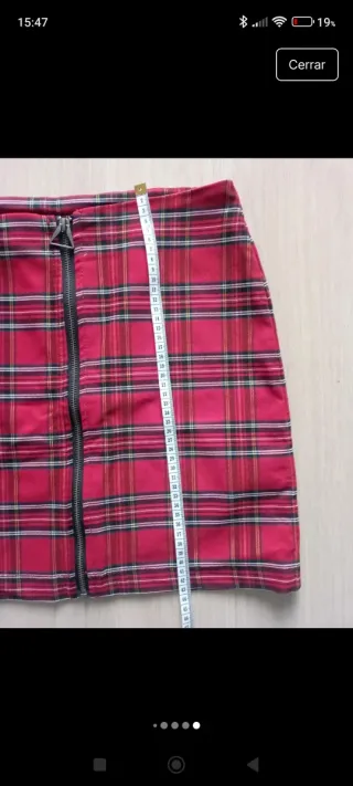 Minifalda elástica tartán cuadros escoceses EMP