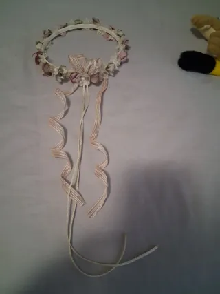 Corona comunión flores olor rosa y blanco