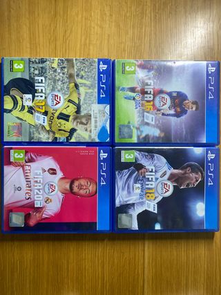 Lote 4 Videojuegos FIFA PS4 (16, 17, 18, 20)