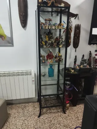 Vitrina expositora cristal y metal