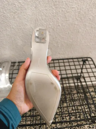 Zapatos Bershka plateados talla 39