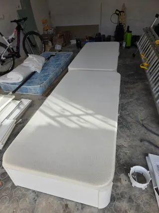 2 Camas Individuales con Almacenamiento 90x 190cm