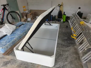 2 Camas Individuales con Almacenamiento 90x 190cm