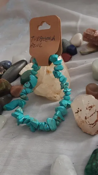 Pulsera Turquesa Azul Piedra Natural