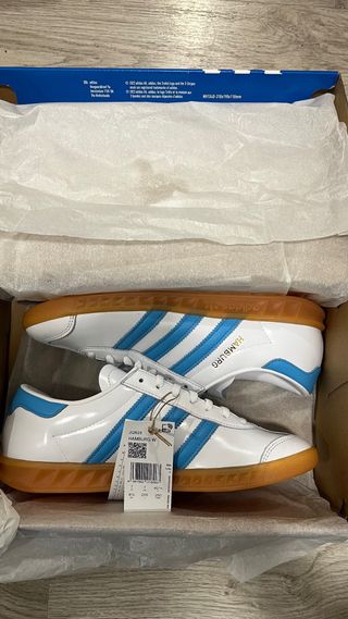 Zapatillas Adidas Hamburg W Mujer Azul Blanco