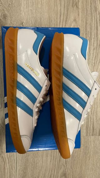 Zapatillas Adidas Hamburg W Mujer Azul Blanco