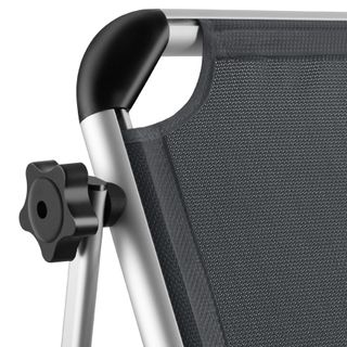 Tumbona plegable con reposacabezas y ajustable en 6 posiciones gris