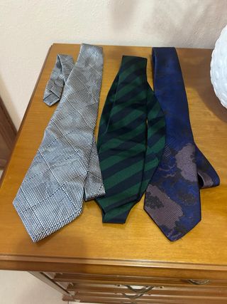 Cravatte uomo fantasia grigio, blu, verde