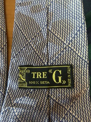 Cravatte uomo fantasia grigio, blu, verde