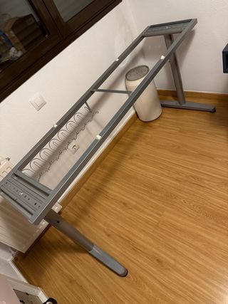 Mesa escritorio cristal y metal