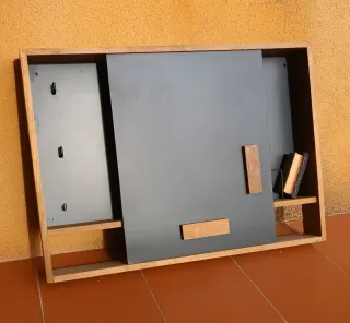 Scaffale modulare per ingresso IKEA in legno e metallo