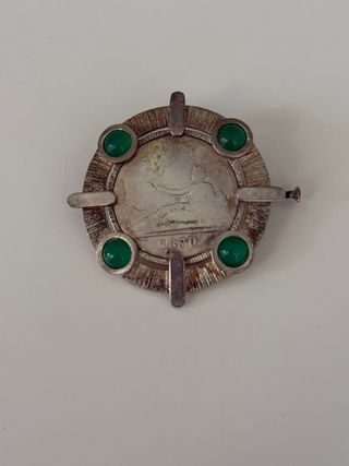 Moneda 2 Pesetas 1870 Plata con Broche