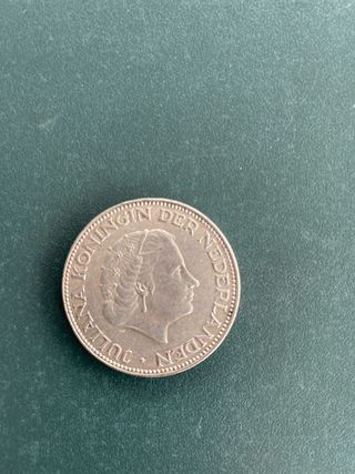 Moneda 2 1/2 Florines de plata, Holanda 1960
