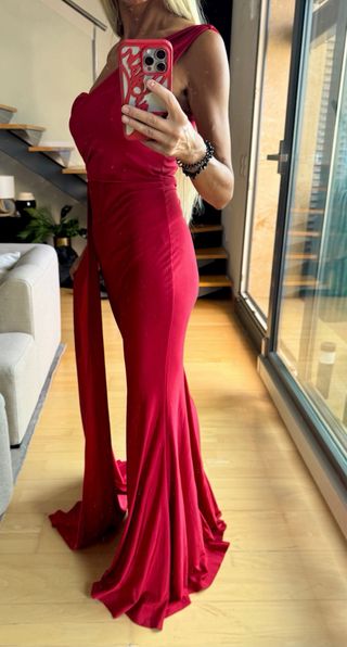 Vestido rojo largo fiesta