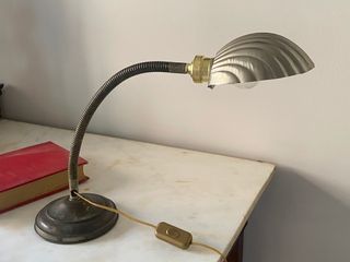 Lampada tavolo decò paralume conchiglia anni 20