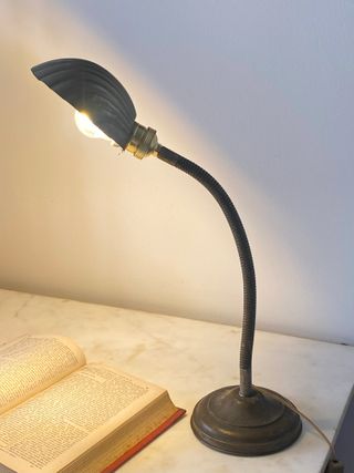 Lampada tavolo decò paralume conchiglia anni 20