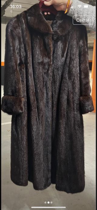 Abrigo Lujo Vintage Talla M/L Marrón