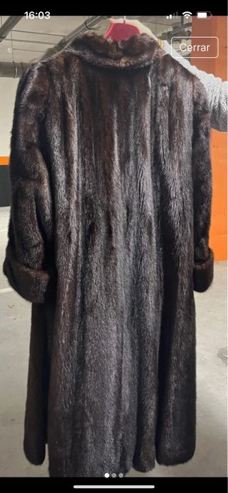 Abrigo Lujo Vintage Talla M/L Marrón