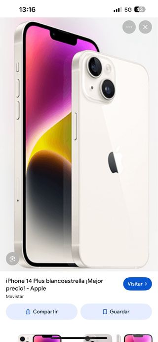 iPhone 14 Plus Bianco Stella