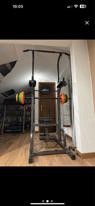 Press de Banca + Barra y Pesas 25kg